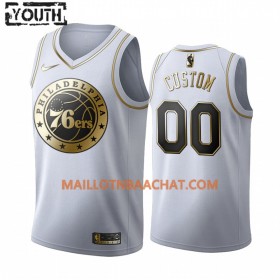 Maillot NBA Philadelphia 76ers Personnalisable Nike 2019-20 Blanc Golden Edition Swingman - Enfant